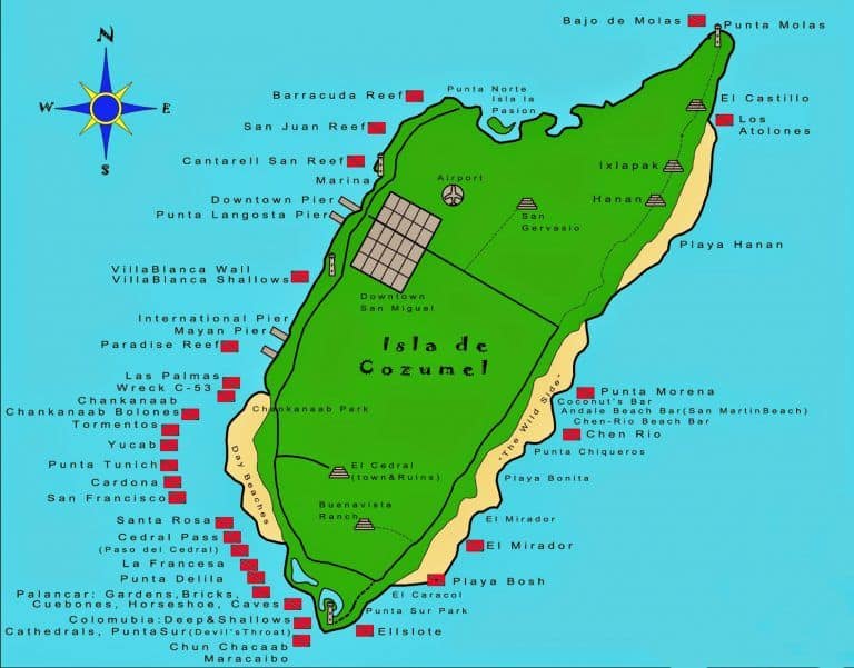 cozumel map